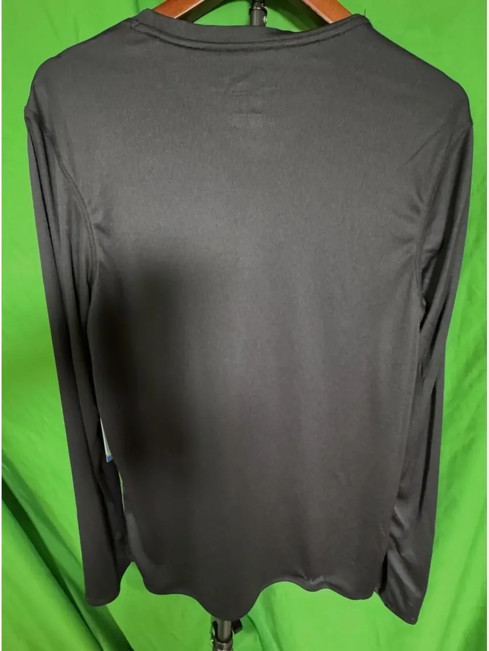 Speedo Long Sleeve Swim Tee T Shirt Loose Fit Black UPF 50+ Men's Size S NEW NWT